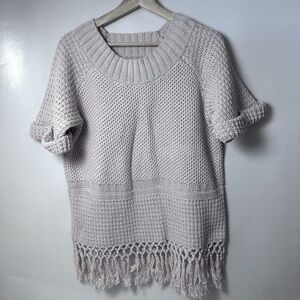 Current Elliott Sweater Womens Medium Pink Wear For Love Chunky Boho Hippie